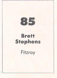 1990 Select AFL Stickers #85 Brett Stephens Back
